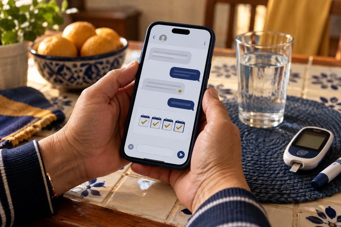 Seguimiento semanal por mensajes en el celular